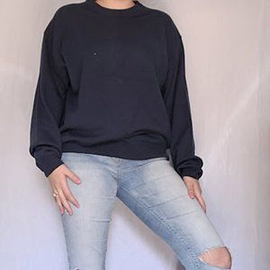 GAP VINTAGE Sweater, Mens Large, Navy, Wool